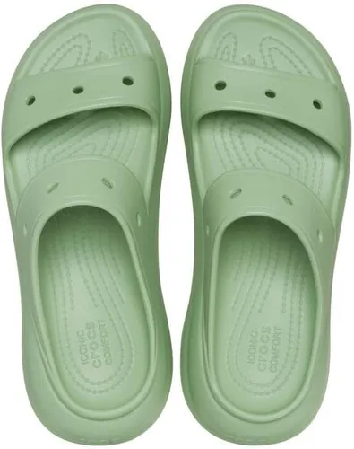 Vista 5 de Crocs Sandalias clásicas unisex para adultos Crush Verde Pálido