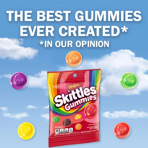 Vista 8 de Skittles - Bolsa de gomitas de caramelo, original, 5.8 onzas
