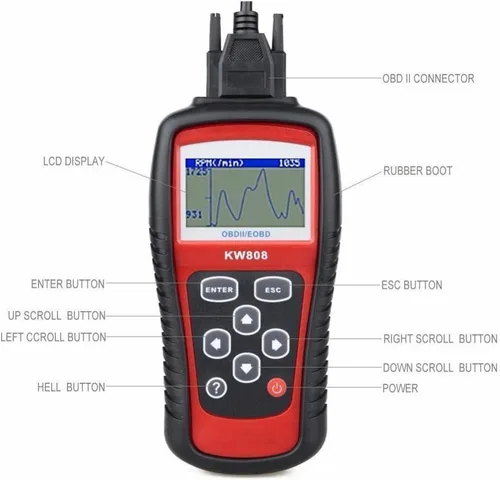 Vista 4 de MaxiScan MS509 KW808 OBD2 OBDII EOBD escáner lector de código de coche probador de diagnóstico