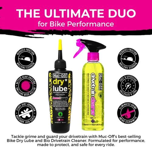 Vista 5 de Muc-Off Bio Drivetrain Cleaner Efectivo Limpiador y Desengrasante Biodegradable en Aerosol para Cadena de Bicicleta Apto para Todo Tipo
