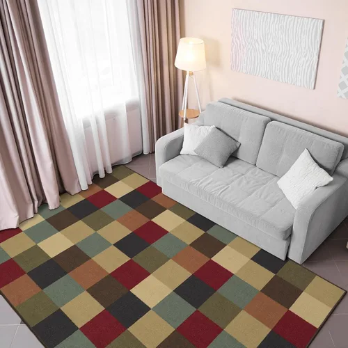 Vista 37 de Ottomanson Alfombras de 5 x 6 pies 6 pulgadas para sala de estar, alfombra de área para dormitorio, antideslizante, duradera y grande para zonas