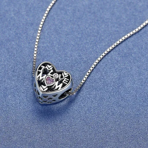 Vista 5 de ASELFAD I Love You Heart Sterling Silver Charms for Bracelets Best Valentines Day Mothers Day Christmas Anniversary Birthday Gifts for Mom Daughter