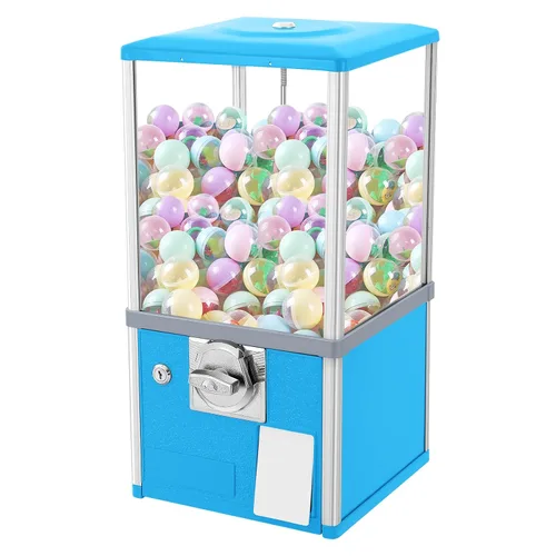 Vista 13 de Máquinas expendedoras de 25 centavos, máquina expendedora comercial de gran capacidad para chicles operada con monedas, mini dispensador comercial