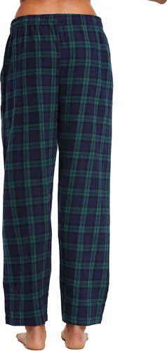 Vista 2 de CYZ - Pantalones de pijama de franela supersuave para mujer, 100 % algodón, para relajarse