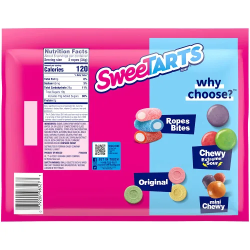 Vista 2 de SweeTARTS Cuerdas de arco iris trenzadas, 9 onzas, 12