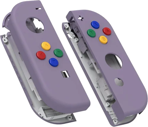 Vista 19 de eXtremeRate DIY Replacement Shell Buttons for Nintendo Switch & Switch OLED, Blue Soft Touch Custom Housing Case with Full Set Button for Joycon