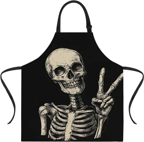 Vista 29 de ANNA QUEEN Delantal de Feliz Navidad para mujeres y hombres con bolsillos, delantal de muñeco de nieve, delantal de cocina ajustable para cocinero
