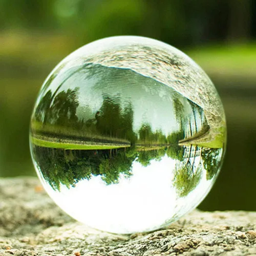 Vista 8 de Bola de cristal K9, bola de cristal transparente, esfera mágica para decoración, fotografía de lentes, meditación, adivinación de mirada, adorno