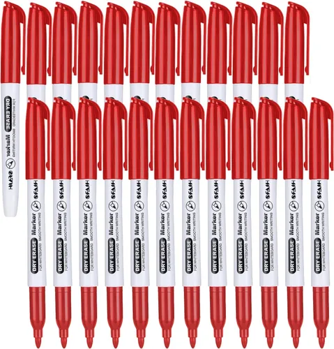 Vista 18 de SFAIH Fine Tip Dry Erase Markers - 15 Pack 15 Assorted Color Whiteboard Erasable Markers, Ideal for Classroom School Office Home Use on White Board