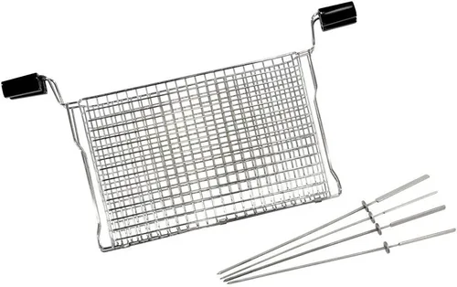 Vista 2 de Ronco Cesta multiusos Ready Grill con brochetas