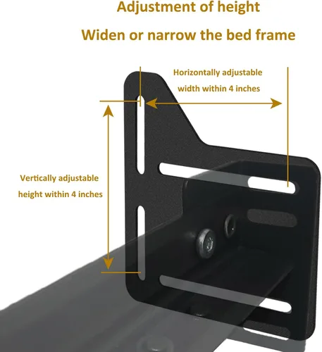 Vista 5 de 2 soportes de marco de cama para cabecero, conector adaptador de marco de cama, placa de modificación de cama, kit de conversión de marco de cama