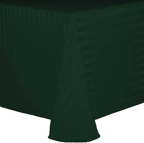 Vista 26 de Ultimate Textile Mantel ovalado de rayas satinadas (59.8 x 83.9 in), color marrón oscuro Espresso