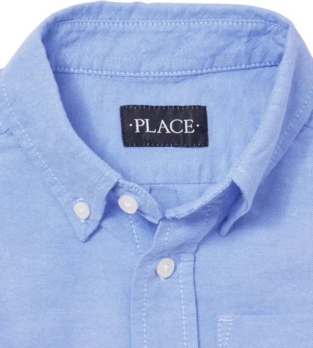 Vista 2 de The Children's Place Camisa Oxford de manga corta para niños
