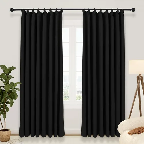 Vista 19 de LUSTROWIN Cortinas plisadas francesas de lino sintético con textura personalizada para dormitorio, cortinas opacas, cortinas de ventana para sala