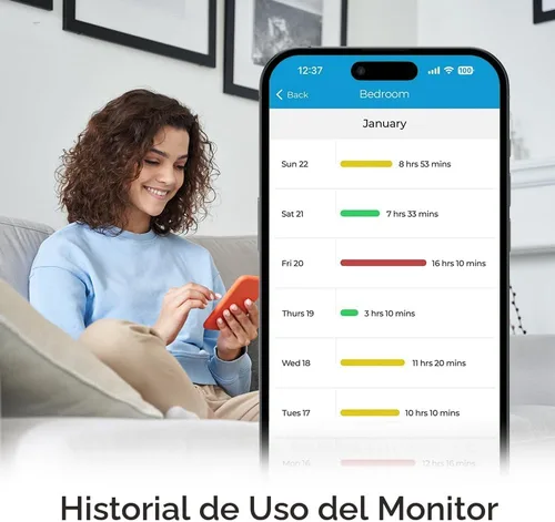 Vista 7 de Breez Lite - Controlador inteligente de CA para mini-split, ventana, ACS portátil (negro) WiFi Controller, Alexa, Google, Siri Shortcuts