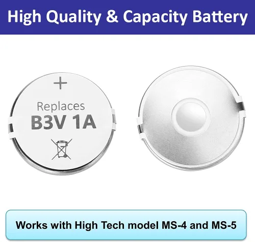 Vista 2 de B3V - Batería de repuesto de alta capacidad compatible con collares electrónicos de alta tecnología de MS-4 y MS-5, paquete de 6
