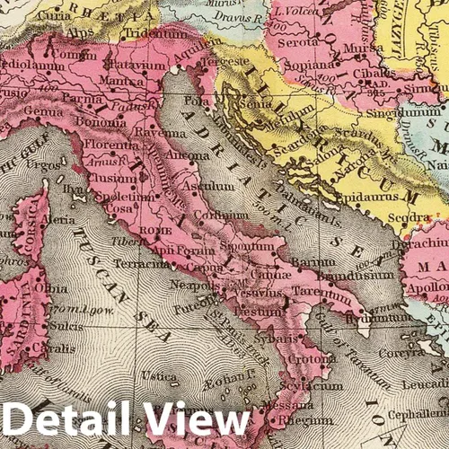Vista 5 de Imperio romano en su mayor extensión 1875 - Impresión de mapa histórico - 24 x 16 pulgadas