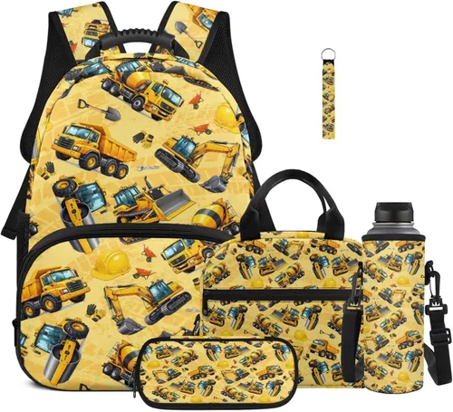 Vista 24 de Bulopur Eagle American Flag Print Kids Backpack Boys Elementary School 17 Inch Bookbag With Lunch Bag Water Bottle Holder Keychain Pencil Case 5