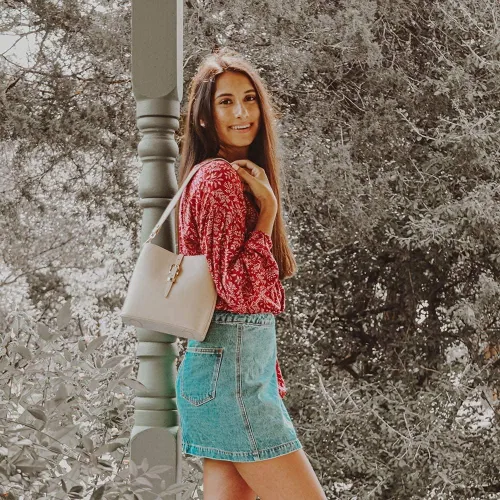 Vista 4 de Montana West Bolsos cruzados para mujer, pequeños leopardo pata de gallo con cartera
