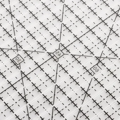 Vista 9 de Pssopp Regla de corte con forma encantadora, acrílico transparente, escala precisa, línea de cuadrícula negra, multifunción, regla de colchas, 10.0