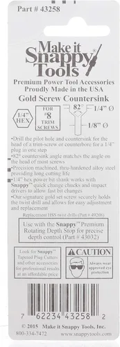Vista 3 de Make it Snappy Avellanador #43258 de 1/8 pulgadas x 1/4 de pulgada con tornillo de ajuste #43258