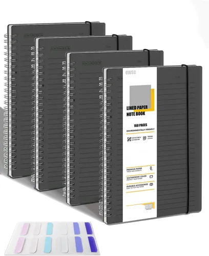 Vista 14 de OWSC Paquete de 3 Cuadernos de Puntos, Cuadernos en Espiral de 8.5 x 11 Pulgadas para Trabajo, Escuela y Diario con Papel Punteado de 110 GSM