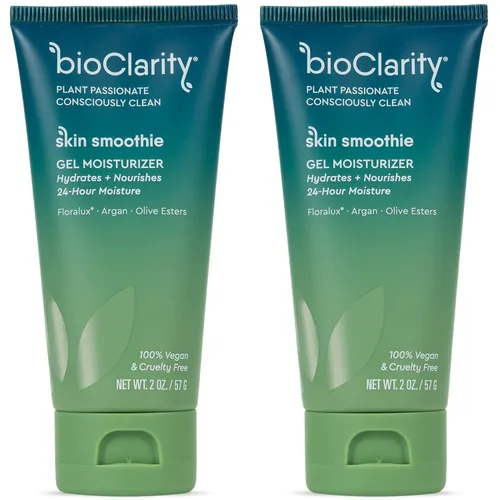 Vista 7 de BioClarity Gel hidratante para batidos para la piel, hidratación 24 horas, para piel normal y grasa, fórmula 100% vegana, ingredientes limpios