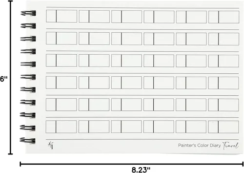 Vista 7 de HG Art Concepts Diario de acuarela para pintores de tamaño de viaje, 6 x 8 pulgadas, encuadernado en espiral, sin ácidos, con 10 páginas extraíbles
