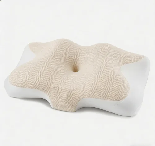 Vista 13 de Almohada cervical para aliviar el dolor de cuello, almohadas ergonómicas refrescantes de espuma viscoelástica para dormir, almohada de apoyo