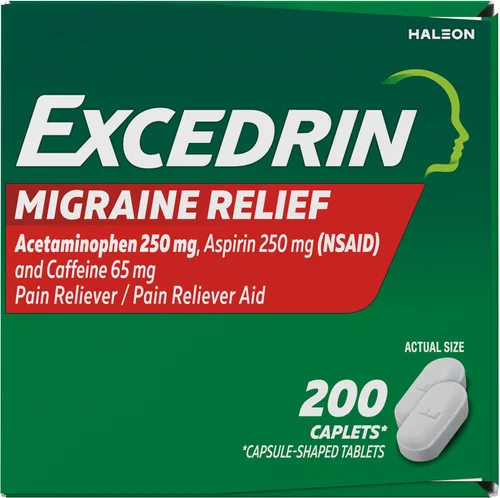 Vista 10 de Excedrin Comprimidos para aliviar la migraña para aliviar los síntomas de la migraña - 200