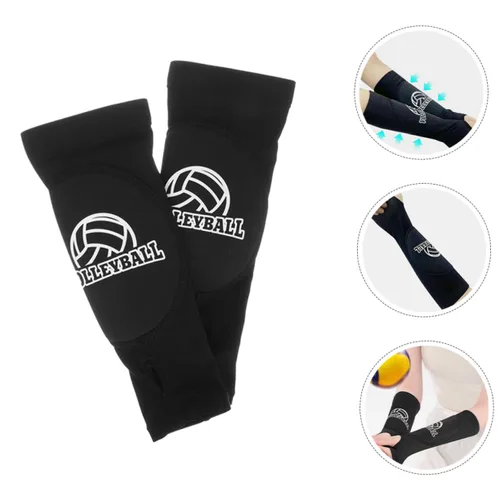 Vista 4 de Mikikit 1 par de codos acolchados protectores de brazo deportivos para voleibol y baloncesto, soporte de compresión, almohadillas protectoras