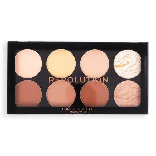 Vista 4 de Paleta Ultra Contour de MakeUp Revolution, Paleta de Maquillaje Incluye Iluminadores y Sombras de Contorno, Añade Definición y Esculpe