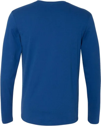 Vista 4 de Next Level - Camiseta de manga larga de algodón para hombre, talla S, color azul marino