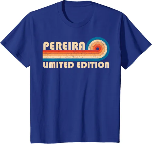 Vista 40 de PEREIRA - Camiseta vintage con apellido retro de los años 80 y 90, Negro