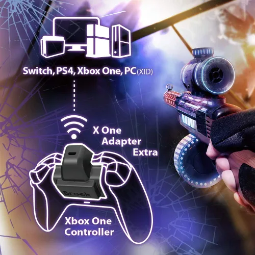 Vista 4 de Brook Adaptador X ONE Extra XL - Convertidor de batería recargable inalámbrico para controlador Xbox One, versión de duración de batería adicional