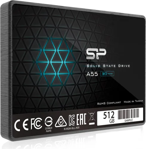Vista 11 de Silicon Power - Paquete de 2 unidades de 128 GB SSD 3D NAND A55 SLC Cache Performance Boost SATA III 2.5" 7mm (0.28") Unidad interna de estado sólido