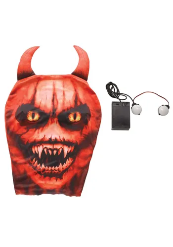 Vista 4 de Demonio Diablo Malvado Aterrador para Niños con Ojos Luminosos Multicolor