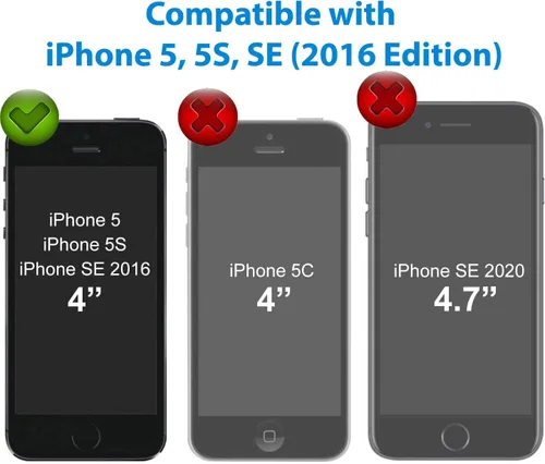 Vista 2 de Funda para iPhone 5/5s/SE, funda Dual Guard resistente al impacto y a rasguños con protección contra caídas Celebre para iPhone 5/5S/SE