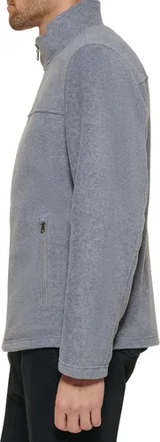 Vista 4 de Tommy Hilfiger - chamarra de forro polar clásica con cierre frontal para hombre.