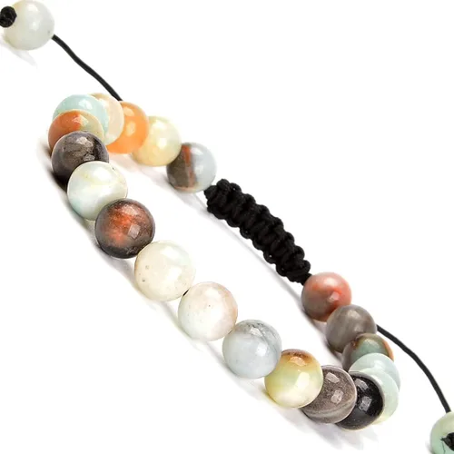 Vista 89 de MASSIVE BEADS - Pulseras ajustables unisex de cuentas de cristal de piedras preciosas con poder curativo natural, de macramé Piedras de 7 chakras