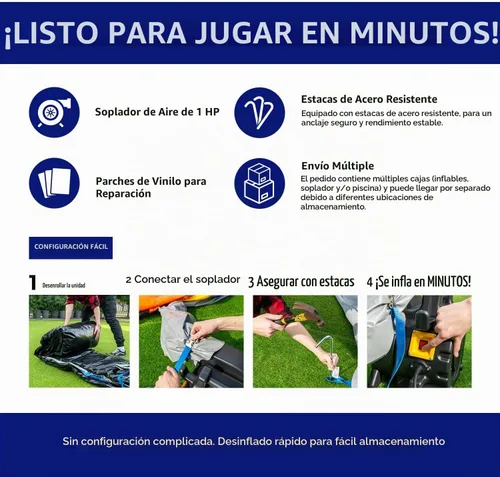 Vista 7 de HeroKiddo - Gorila inflable comercial de 14 x 18 pulgadas, tobogán de doble carril
