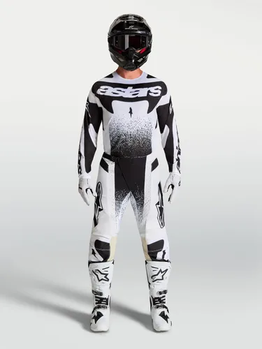 Vista 6 de Alpinestars Techstar Swan MX Jersey MX27 Colección Blanco/Negro