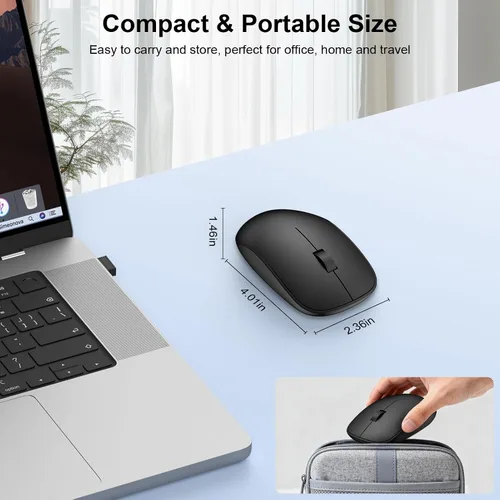 Vista 6 de Computadora portátil PC ratón inalámbrico, ratón inalámbrico para Dell, HP, 2.4 Ghz inalámbrico Ratones Mauser Inalambrico con receptor USB