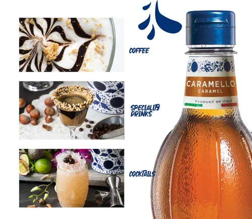 Vista 4 de Paquete económico Fabbri - Jarabe saborizante, caramelo, fabricado en Italia, 33.8 onzas (1 litro), paquete de 6
