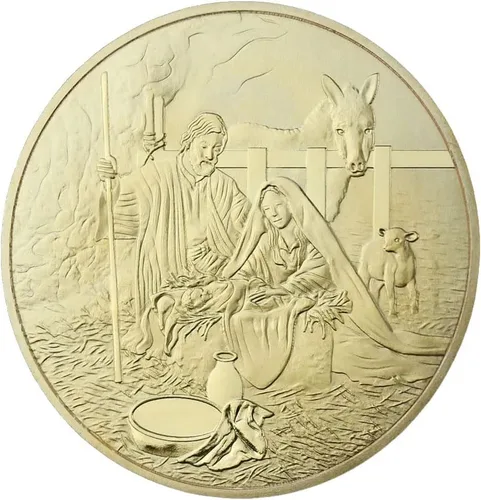 Vista 2 de Moneda Cristo Moneda Jesús de Nazaret Monedas Predicador Dios Hijo Recuerdo Mesías Novedad Chapado en Oro