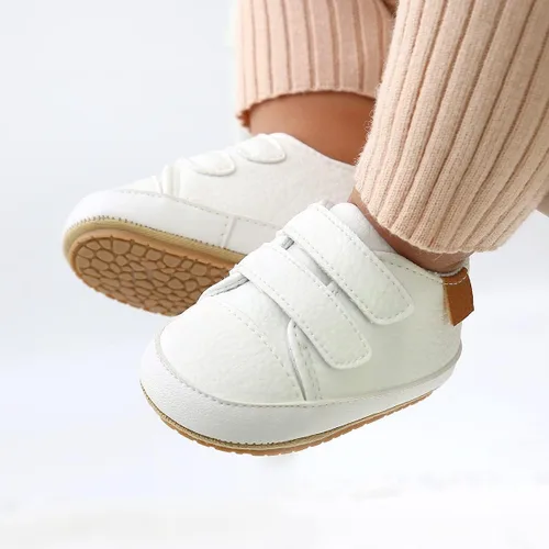 Vista 3 de QWZban Zapatos de bebé para niños y niñas zapatillas de deporte con suela de goma antideslizante para cuna de bebé zapatos de vestir para uniforme