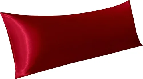 Vista 9 de BEDSUM Paquete de 2 fundas de almohada de satén de seda King para cabello y piel, suaves y lujosas, fundas de almohada con cierre de sobre, 20 x 36
