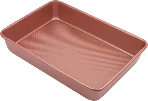 Vista 16 de David Burke Molde para hornear estriado de 9" - Molde para pasteles Bundt de acero al carbono - Bronce