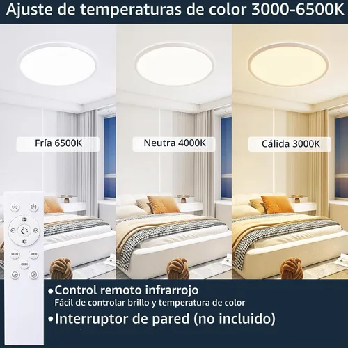 Vista 2 de MOONSEA Lámpara de techo regulable de montaje empotrado de 16 pulgadas para cocina