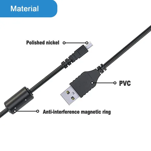 Vista 4 de Alitutumao Cable de transferencia de cámara USB UC-E6 UC-E23 UC-E17 compatible con Nikon Coolpix D750, D3300, D5500, D5300, D7100, D7200, Fujifilm